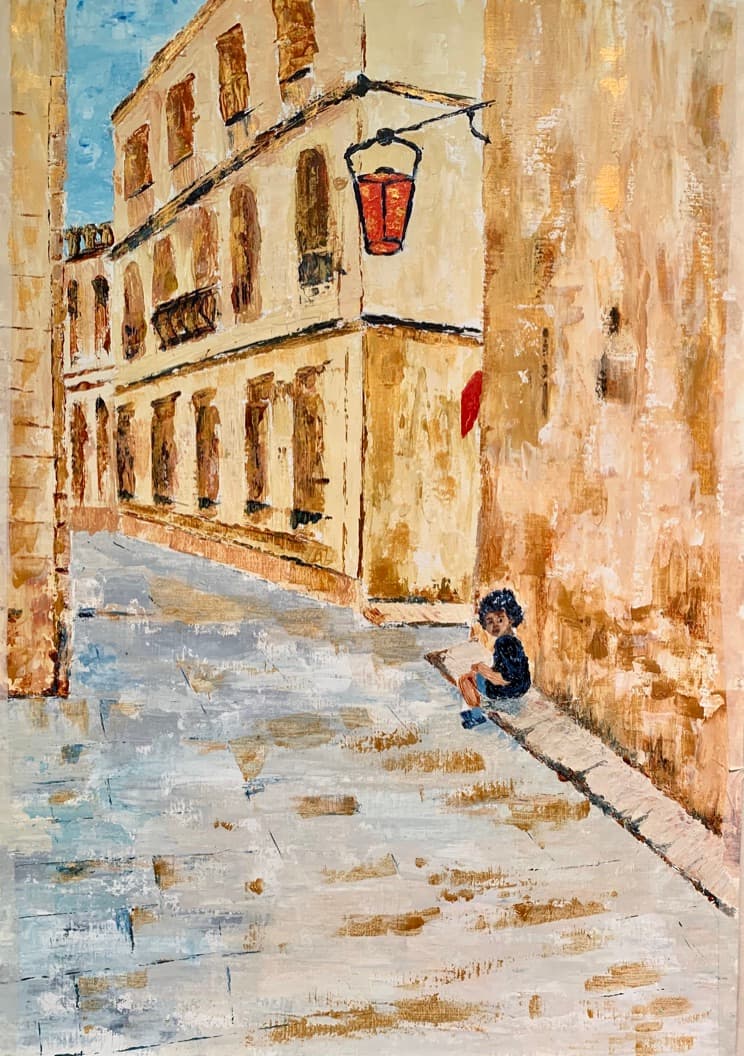 A little Sit Down — painting by Anirak Edza
