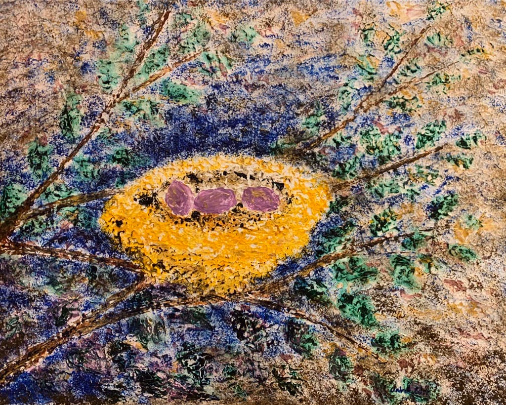 Nesting — painting by Anirak Edza