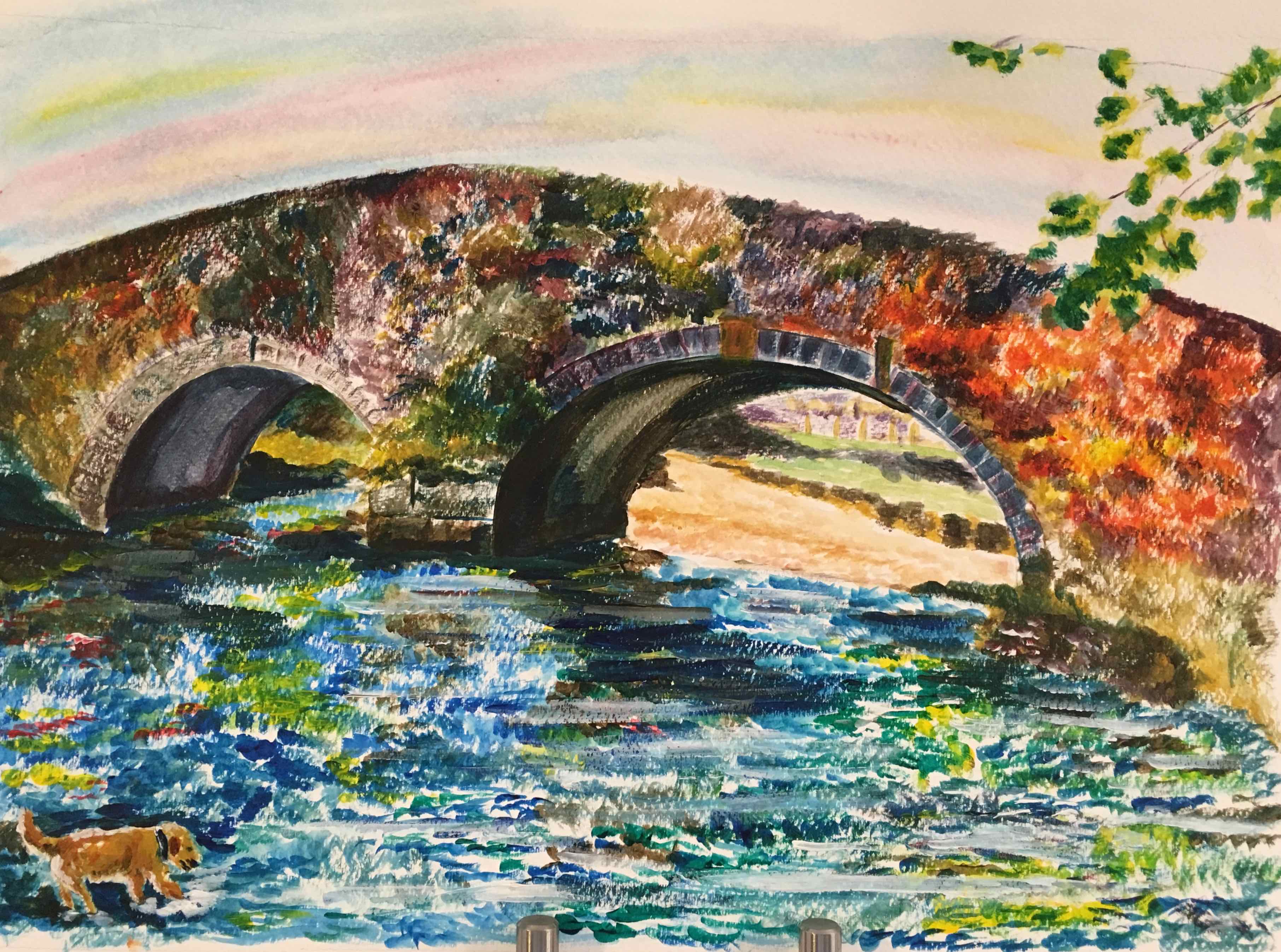 Under the Stone Bridge — painting by Anirak Edza