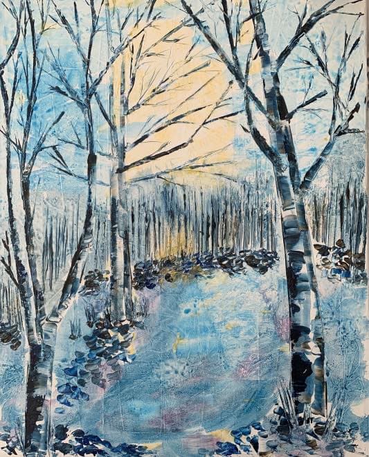 Winter Sun — painting by Anirak Edza